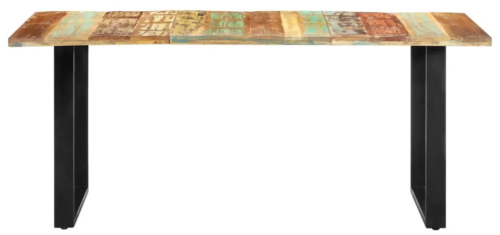 Tömör újrahasznosított fa étkezőasztal 180 x 90 x 76 cm