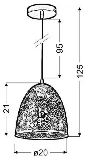 Csillár zsinóron SFINKS 1xE27/60W/230V
