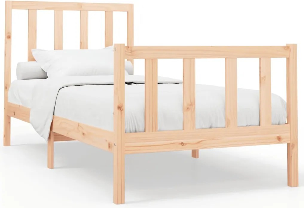 vidaXL tömör fenyőfa ágy matrac nélkül 90 x 200 cm