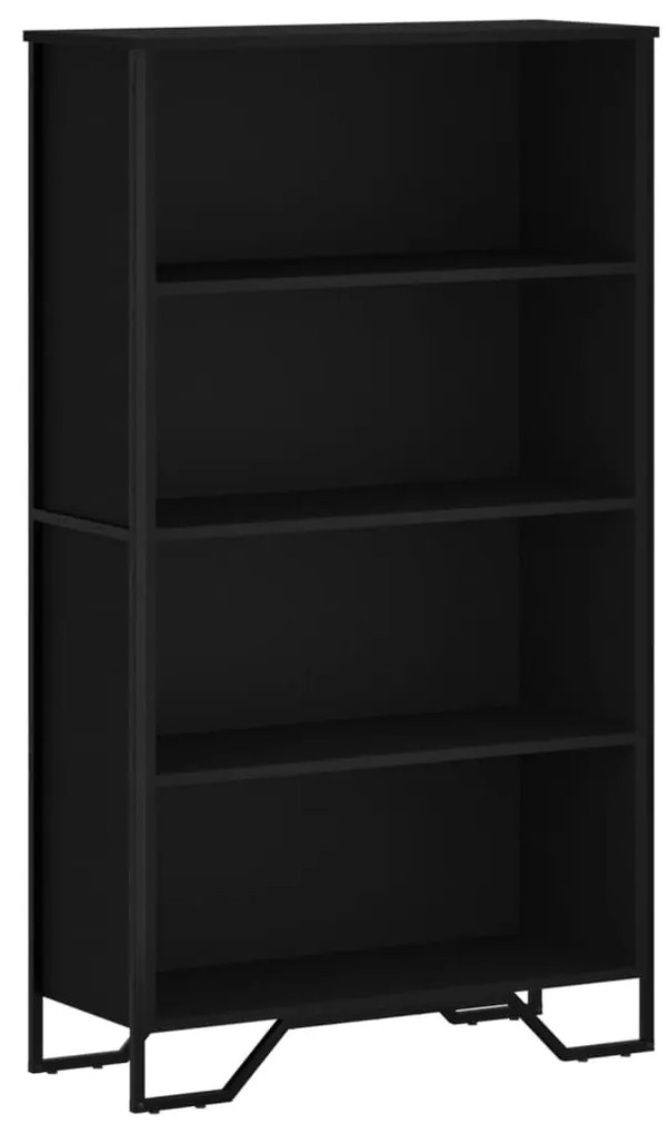fekete szerelt fa könyvszekrény 80 x 31 x 137,5 cm