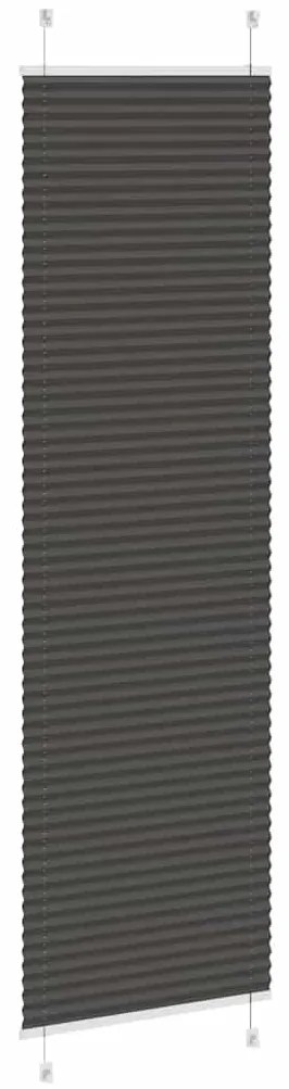 pliszírozott redőny fekete 60x200 cm szövetszélesség 59,4 cm