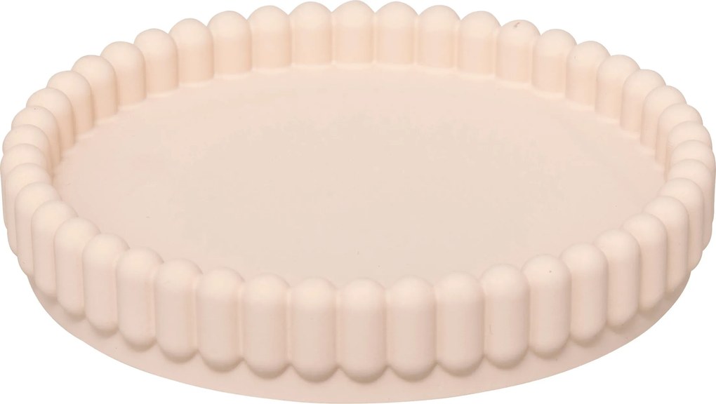 Szappantartó Kerek Rózsaszín Dekoratív Fürdőszobai Bonbon Átm. 11 CM