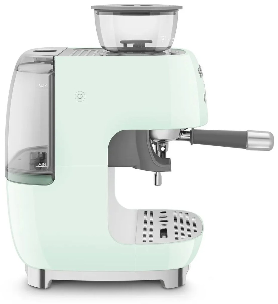 SMEG 50-es évek retro stílusú EGF03 karos kávéfőző kávédarálóval 2 csésze pasztellkék - Smeg
