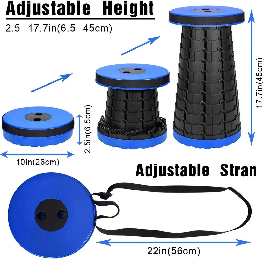 Zaparkorun Mobil outdoor puff - kék