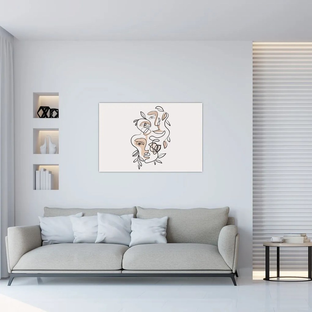 Kép - Line art arckezelés (90x60 cm)