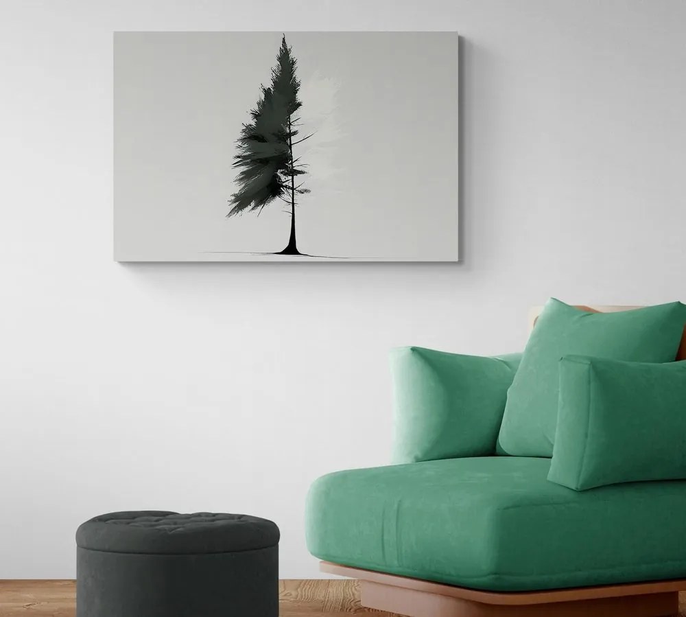 Kép minimalista tűlevelű fa