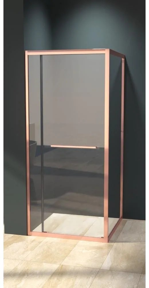 Firenze zuhanykabin Rose Gold 6mm 80 cm