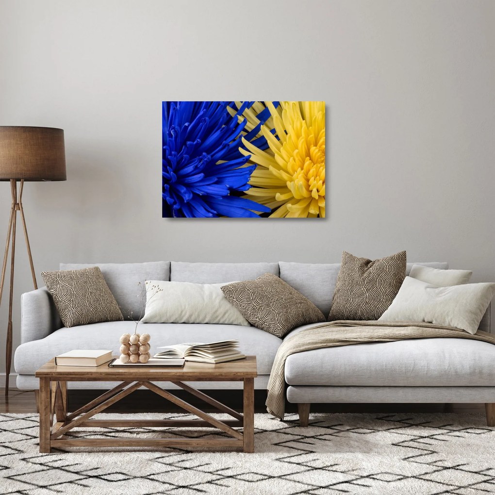 Kép - virág részlet (üvegen) (70x50 cm)
