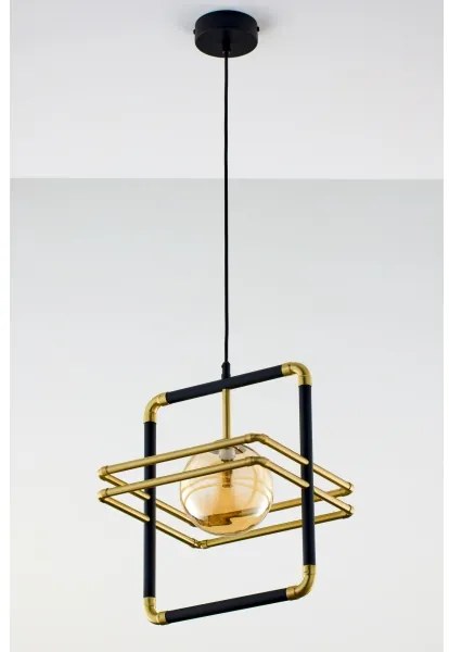 Jupiter 2025 - Csillár zsinóron FIORI 1xG9/10W/230V fekete/arany/bézs