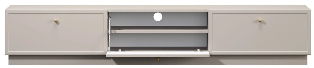 Lorini TV szekrény 200 cm - kasmír / arany fogantyúk
