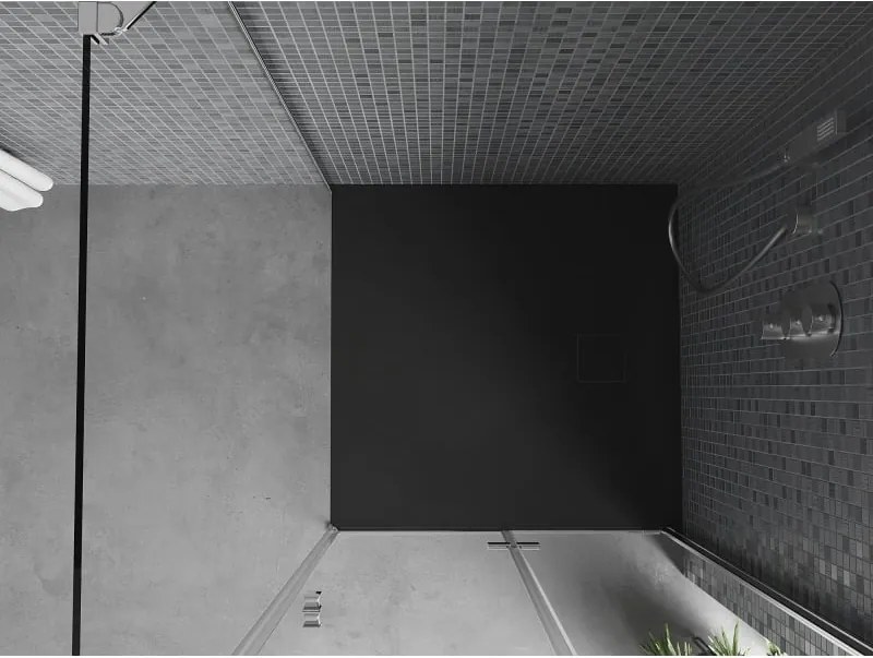 Mexen Bert négyzet alakú zuhanytálca SMC 90 x 90 cm, fekete - 4K709090