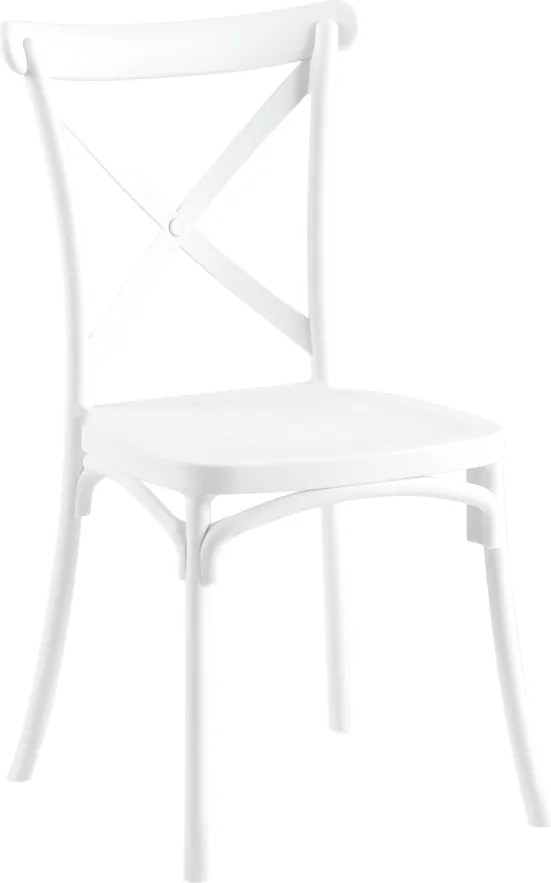 Rakásolható szék, fehér, SAVITA