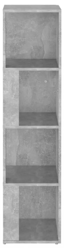 betonszürke szerelt fa sarokszekrény 33 x 33 x 132 cm