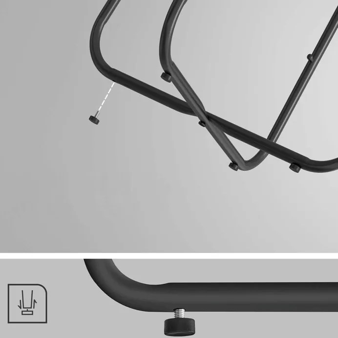 Lerakóasztal 45x45x50 cm, MDF, fekete, AKF-E1023 BK