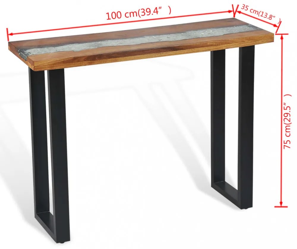 tíkfa tálalóasztal 100 x 35 x 75 cm