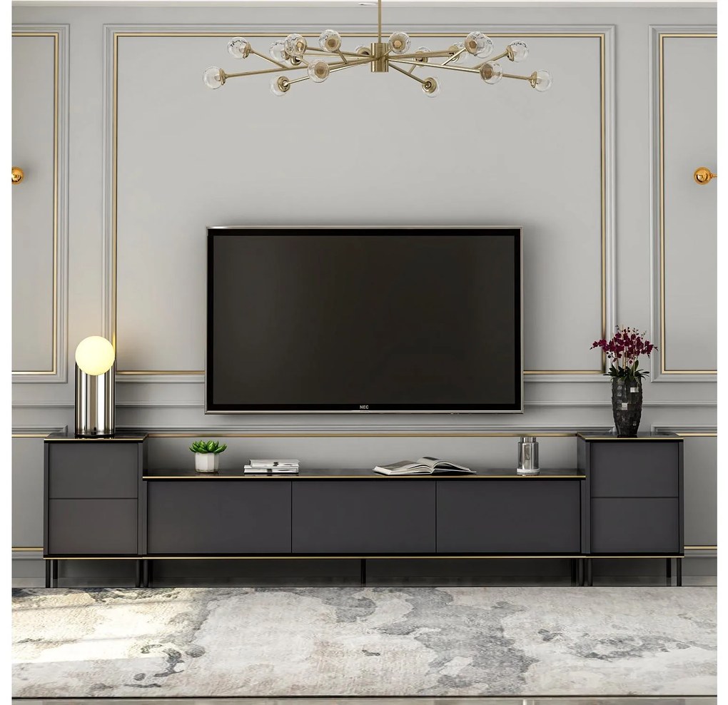TV asztal/szekrény Mamene 3 (antracit) . 1095704