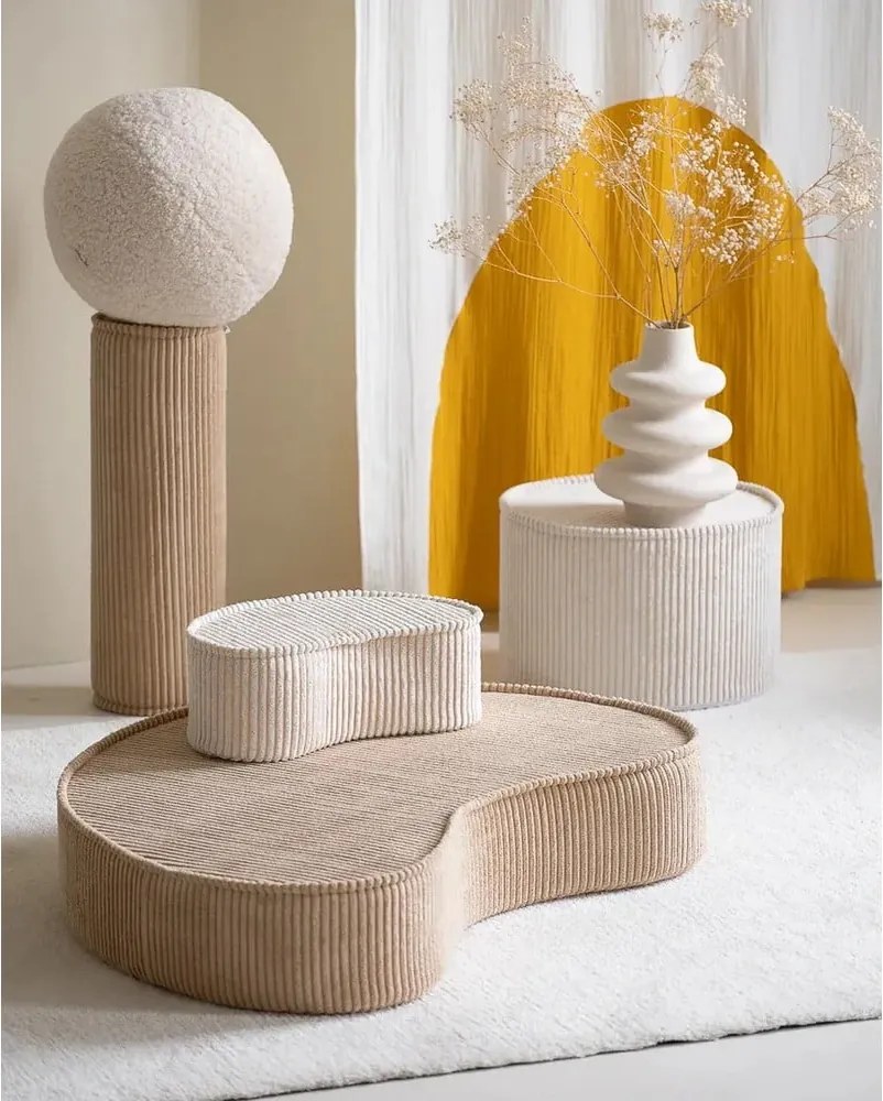 Világosbarna kordbársony párna gyerek kanapéhoz Roll – Wigiwama