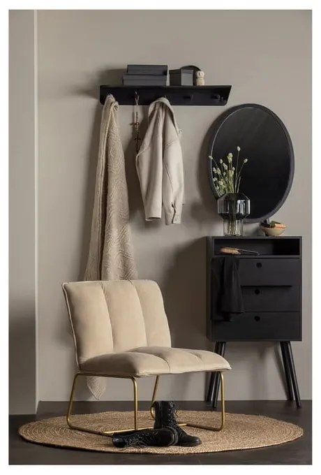 Fie bézs karosszék aranyszínű szerkezettel - WOOOD