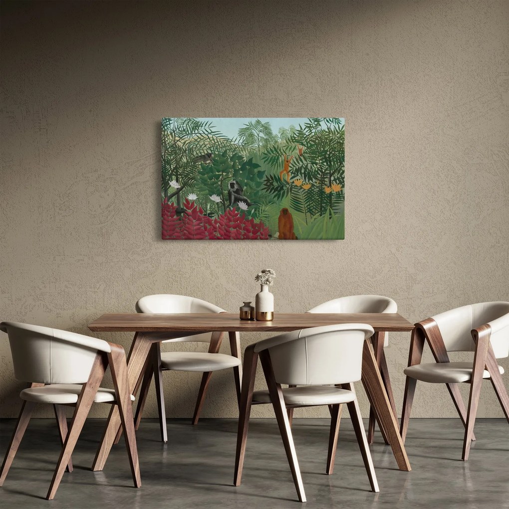 Kép - Henri Rousseau, Tropical Forest with Monkeys, reprodukciók (90x60 cm)