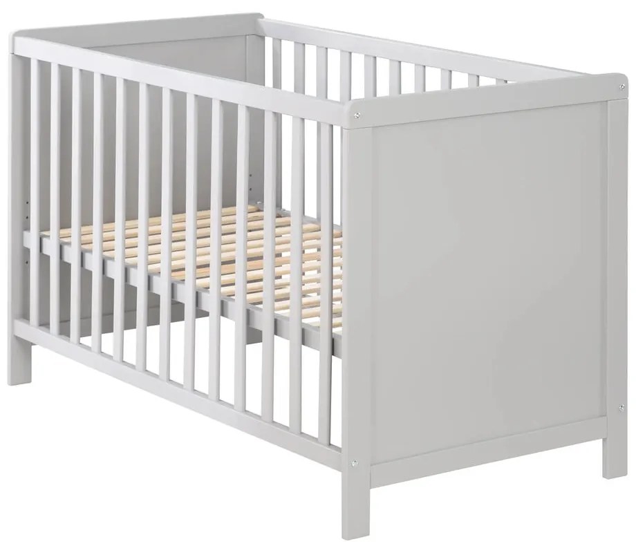 Világosszürke babaágy 60x120 cm – Roba