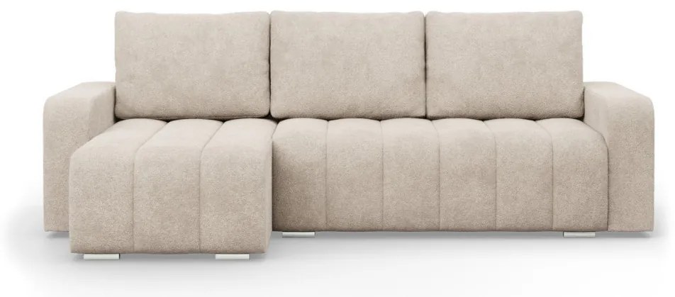 Modena sarokkanapé, szövet anyag, univerzális oldal, bézs