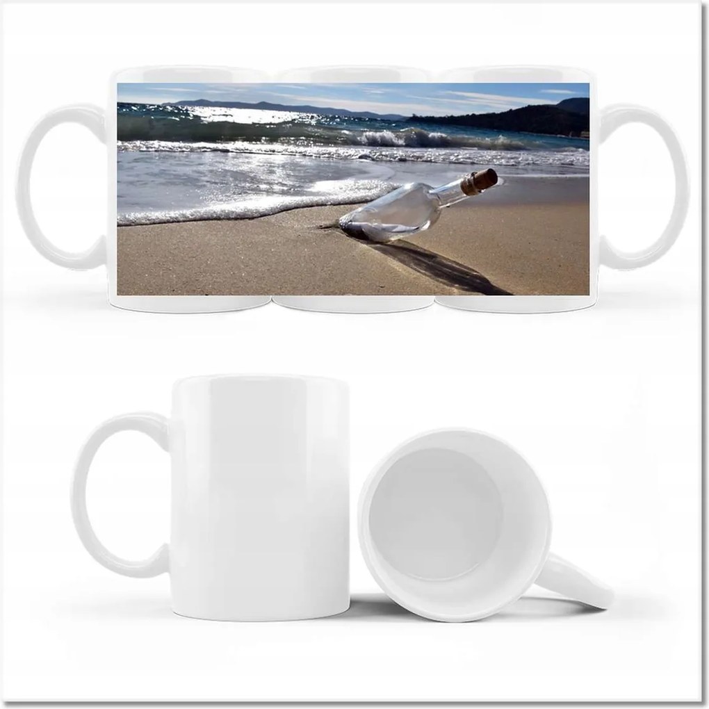 Nyomott mintás bögre Dugós palack Térkép