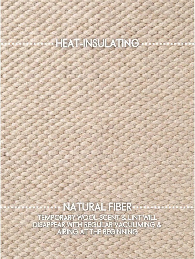 Bézs kézi szövésű gyapjú kerek szőnyeg ø 160 cm Lyon Beans – Elle Decoration