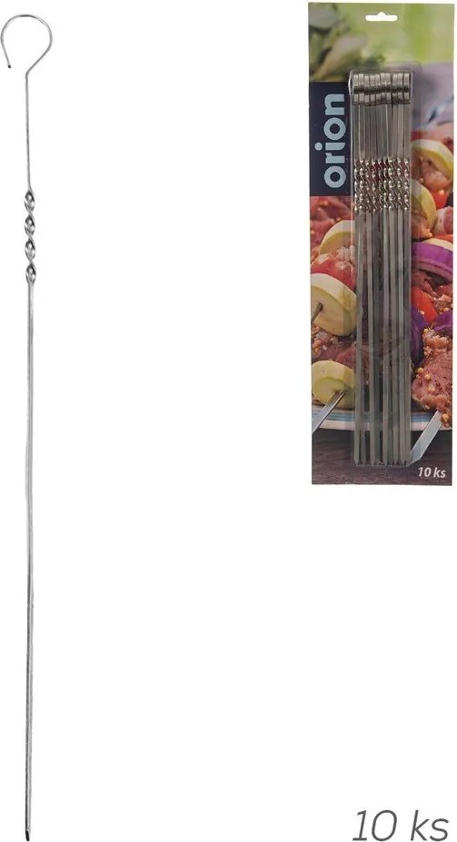 Rozsdamentes acél grillező nyárs szett 10 db-os – Orion