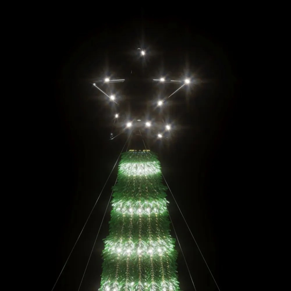 hideg fehér LED karácsonyfa 275 LED 180 cm