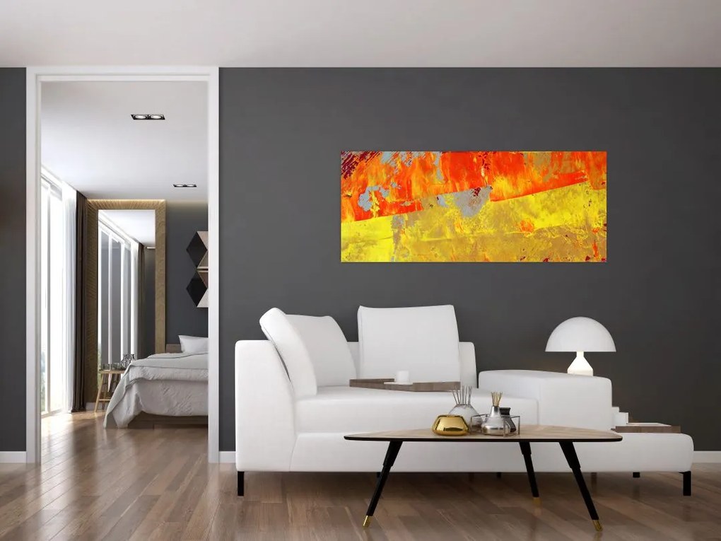 Absztrakció kép - festmény (120x50 cm)