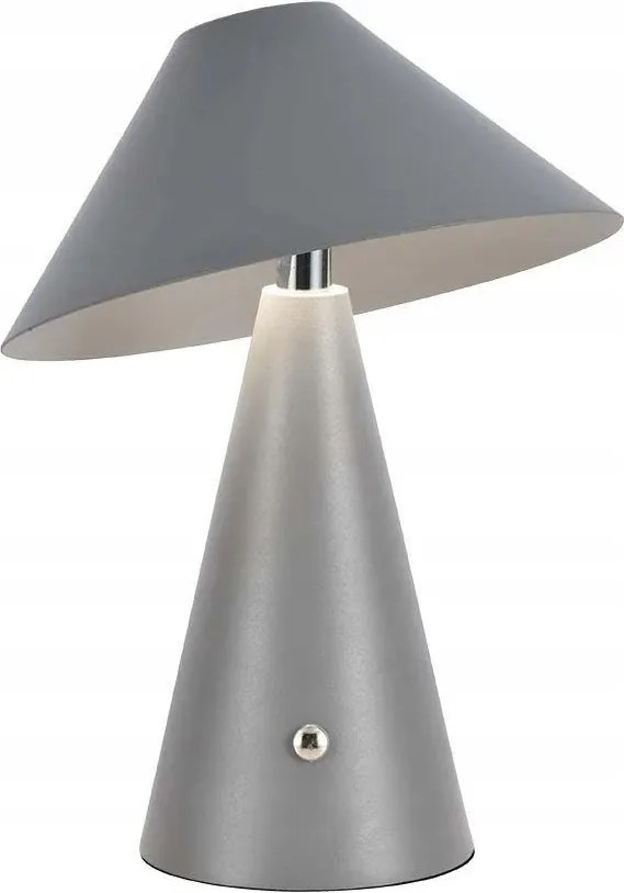 Usb LED-es éjjeli asztali lámpa újratölthető akkumulátorral szürke V-tac