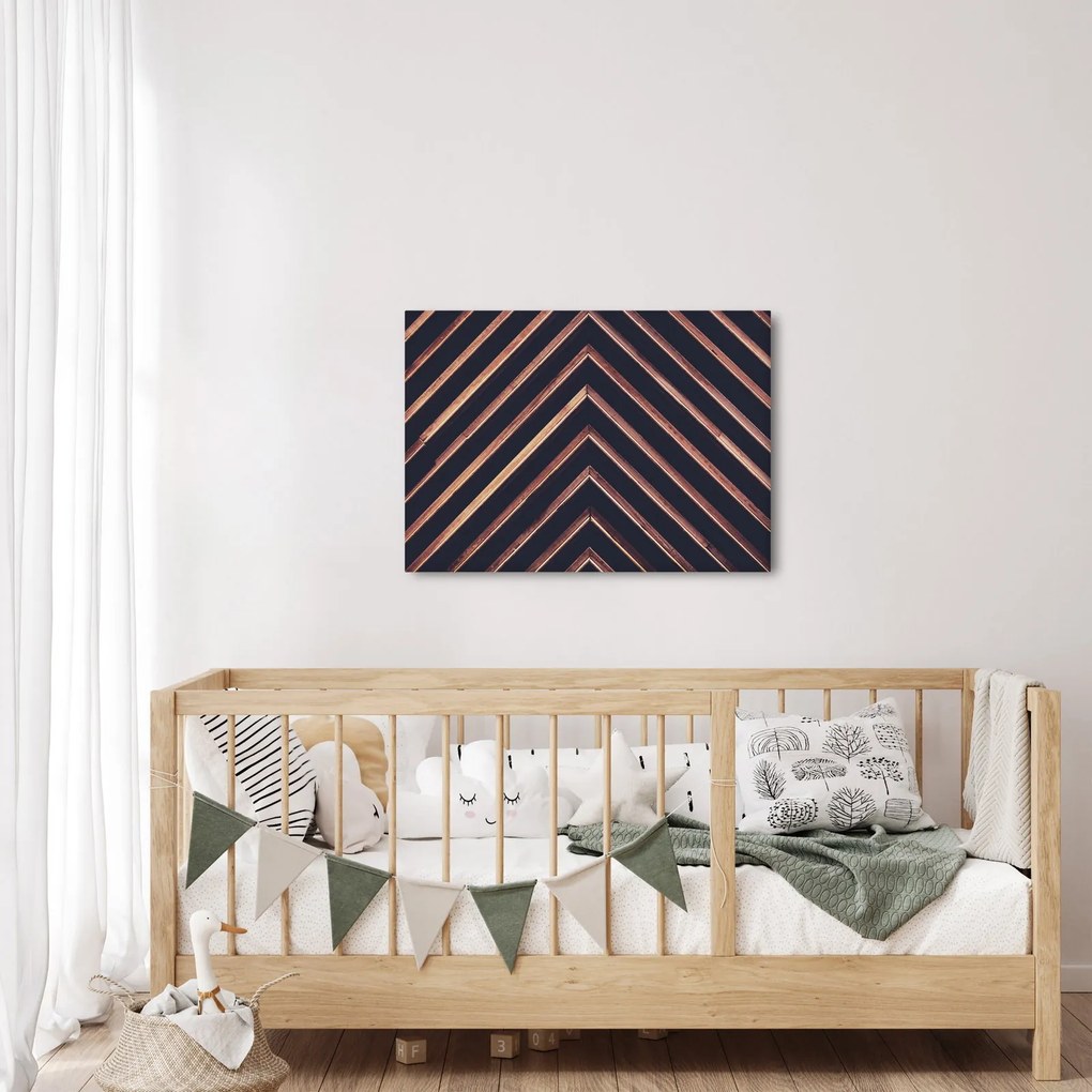 Egy fa motívum képe fekete alapon (70x50 cm)