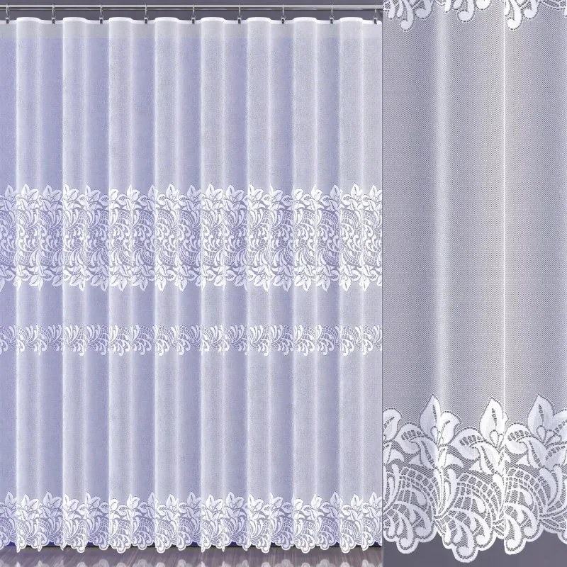 Jacquard függöny klasszikus fehér 250 cm Mansa 624832