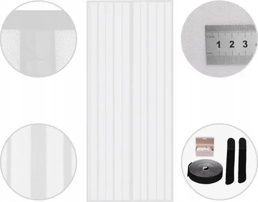 Szúnyogháló Ajtóra Mágneses Ajtóháló 100 X 220 CM Sekey