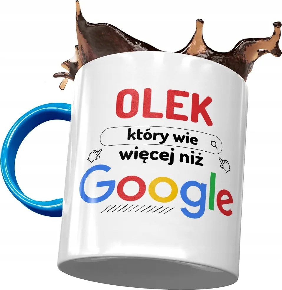 Kék bögre Alekszandr Olek Kollégáknak Ajándék Nyomtatott Fotóval