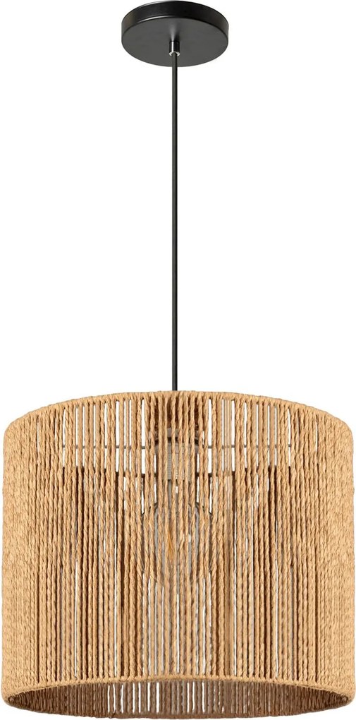 Toolight Szerszámlámpa BOHO, mennyezeti lámpa 25cm átmérővel 1xE27 APP1323-1CP, fekete-barna, OSW-02410