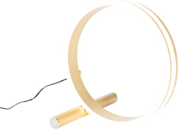 Design asztali lámpa sárgarézzel, beépített LED-del, 3 fokozatban szabályozható - Navara