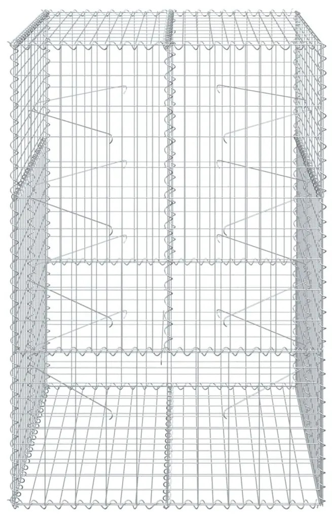 horganyzott vas gabion kosár fedéllel 100 x 100 x 150 cm
