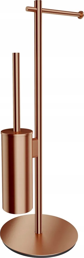 Papír- És Wc-kefetartó Állvány Szálcsiszolt Réz Rozsdamentes Acél