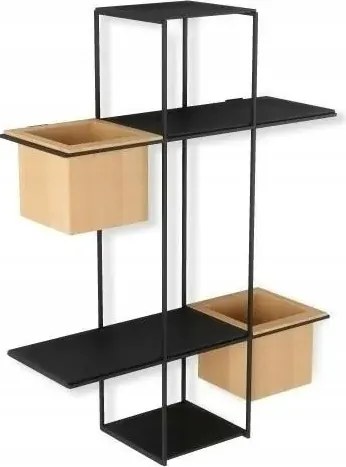 Umbra cubist polc fekete fém fedéllel