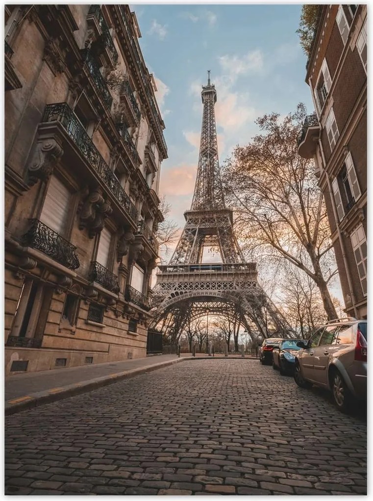 Poszterek 100x135 Eiffel-torony Párizs utca