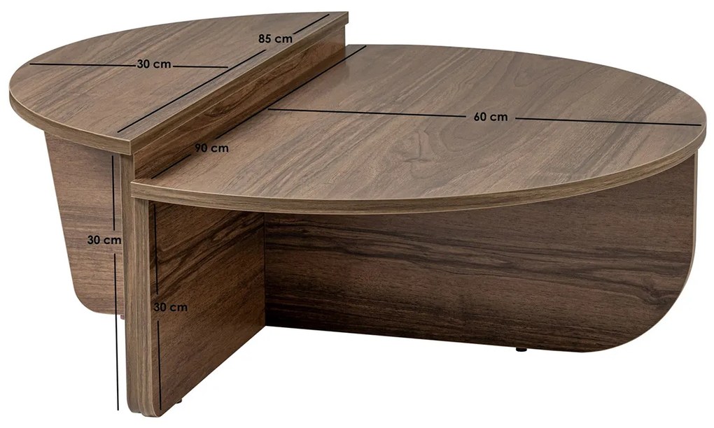 Orion Walnut dohányzóasztal