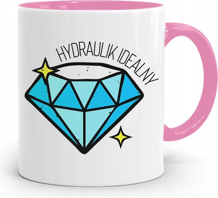 Rózsaszín Bögre Ajándék A Tökéletes Vízvezeték Szerelőnek, fényképes nyomattal