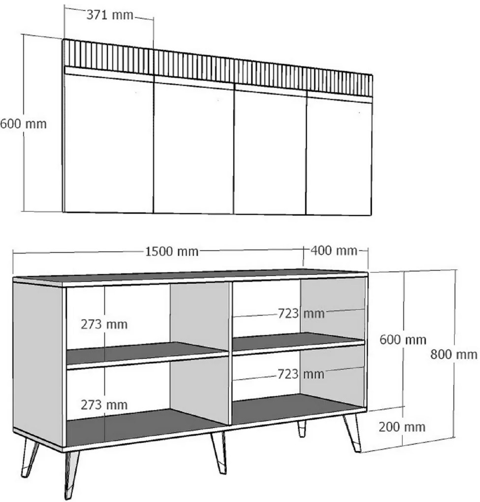 Defne White and Silver szekrény
