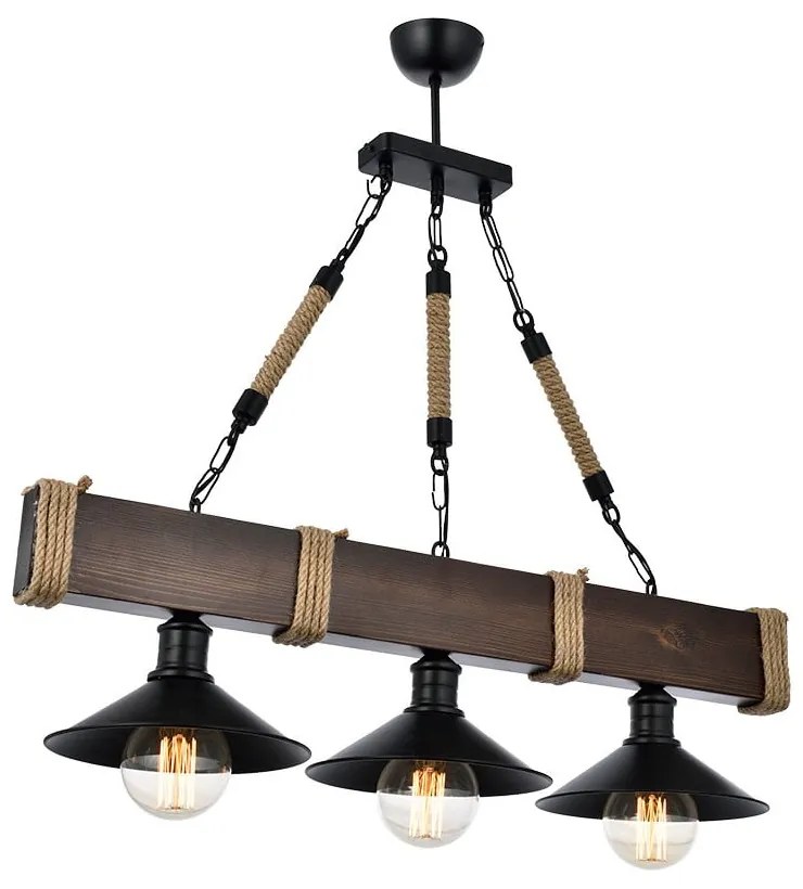 Sötétbarna függőlámpa fém búrával Kütük Ceviz – Opviq lights