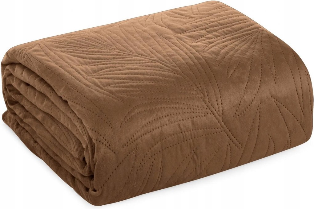 Ágytakaró LUIZ/4 170x210 tégla pálmalevél glamour steppelt