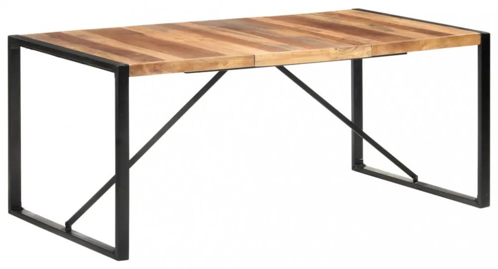 paliszander felületű tömör fa étkezőasztal 180 x 90 x 75 cm
