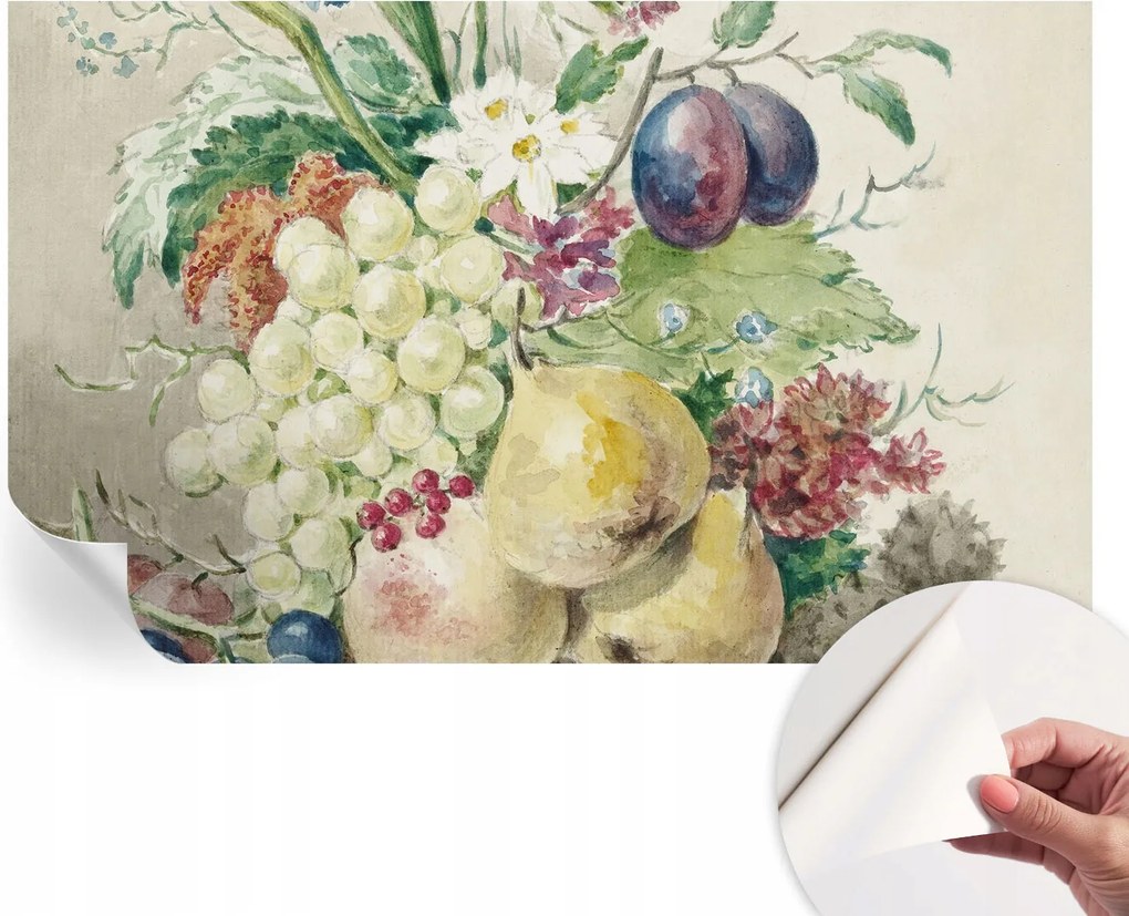 Fotótapéta Fali tapéta Hálószobába és Nappaliba Virágok és gyümölcsök 416x254 cm