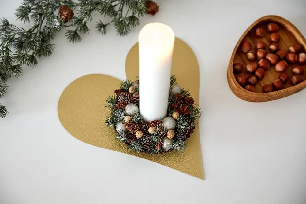 Öko bőr tányéralátét 30x30 cm Heart Hippo – LIND DNA