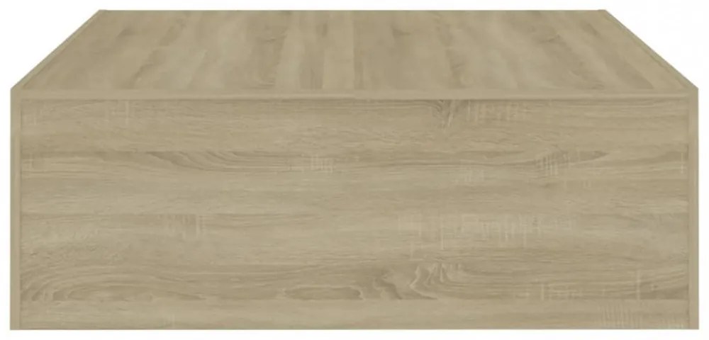 sonoma tölgy színű szerelt fa dohányzóasztal 100 x 100 x 35 cm